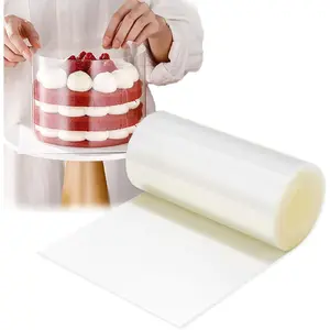 6 x 394inch Acetate Cake Collar Roll DIY Acetate Sheet Transparent Chocolate Mousse Collar Surrounding Edge Decorating Cake Strips for Baking Cake Decorate