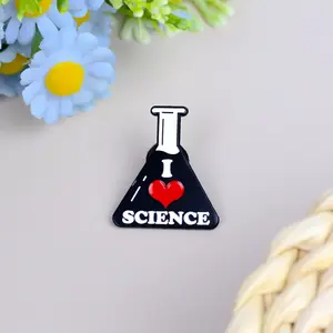 Science Lover Pin, I Love Science Enamel Pin, Lab Tech Gift For Scientist Science Teacher, Nerdy Science Lab Brooch, Cute Chemistry Pin 025
