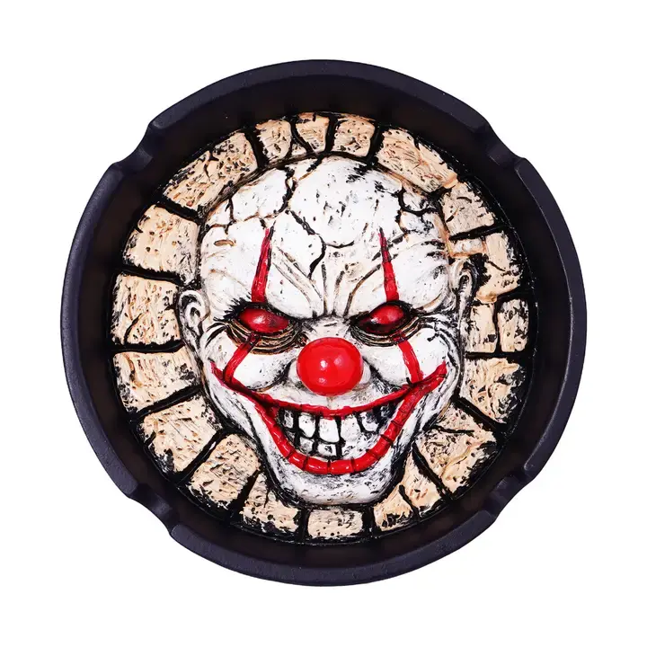 Evil Clown Ashtray Set - Horror Clown Ash Trays – Set of 2
