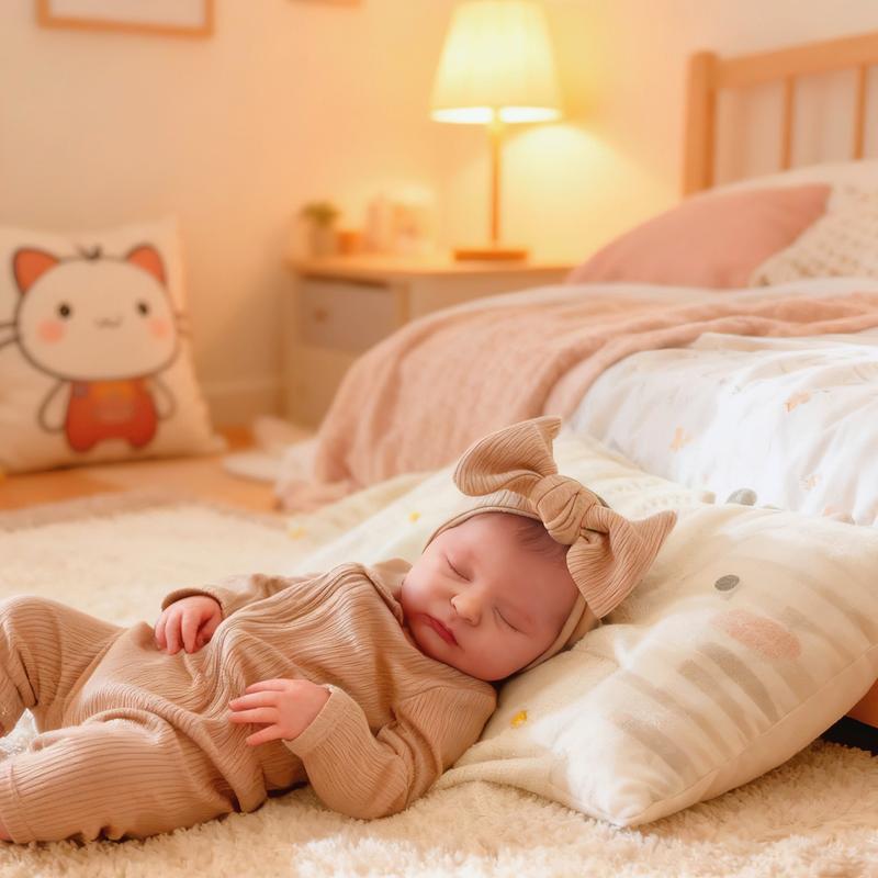 Realistic Reborn Baby Dolls 19Inch Newborn Baby Dolls Drawing Hair with Soft Cloth Body Sleeping Lifelike Reborn Baby Dolls Birthday Gift for Kids Age 3+