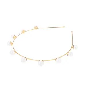 Ettika Faux Pearls Studded Headband