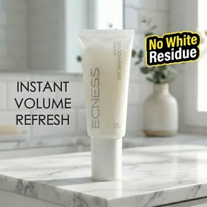 ECNESS Volumizing Dry Shampoo Gel - No White Residue & Non-Aerosol - Instant Oil Absorption for Oily Hair
