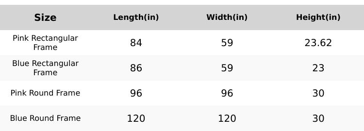 Intex Outdoor Rectangular/Round Frame Above Ground Swimming Pool, Pink/Blue 23-30 Inches Deep (pump not included) Intex Outdoor Rectangular/Round Frame Above Ground Swimming Pool, Pink/Blue 23-30 Inches Deep (pump not included)