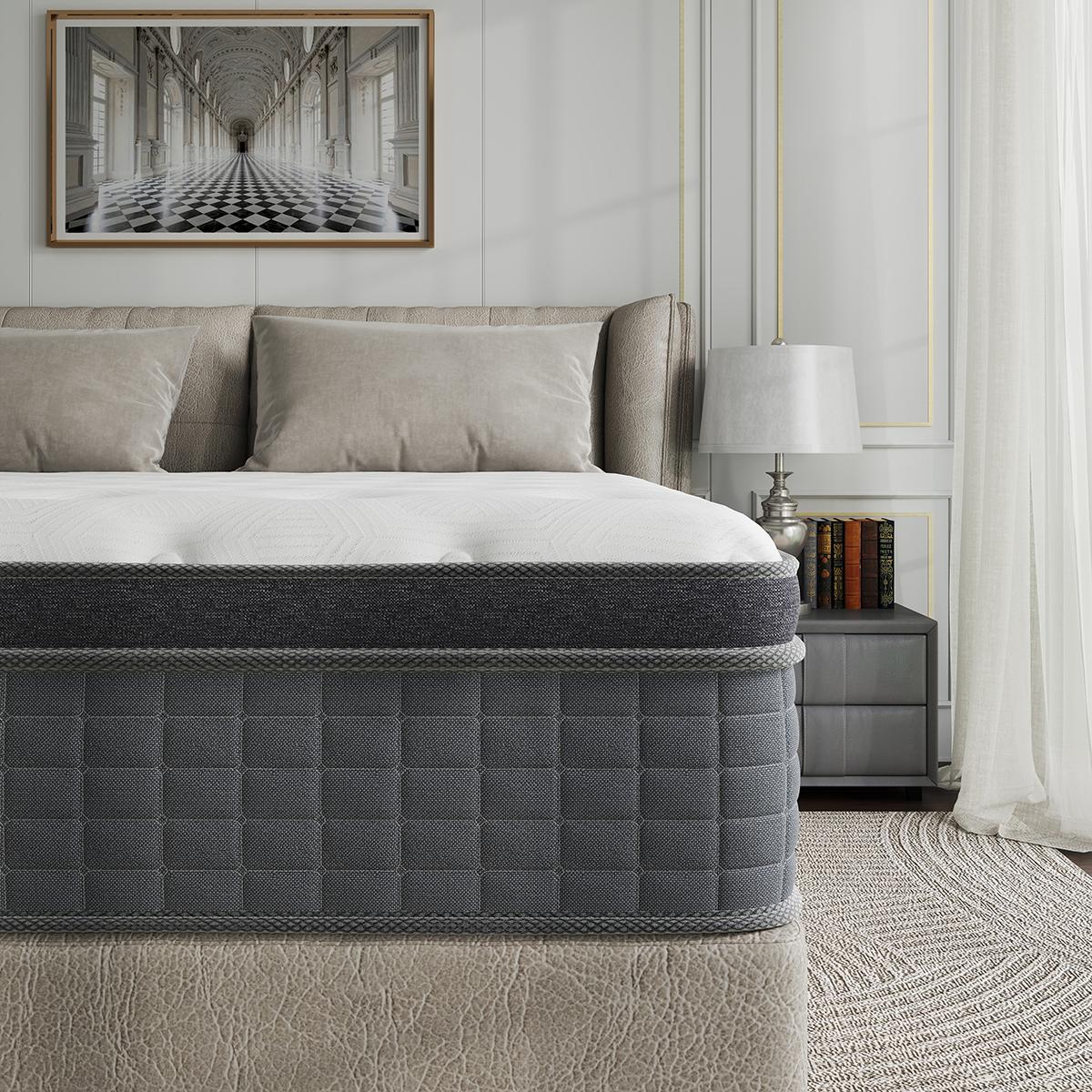 BOMASS 10" 12" 14" Hybrid Mattress Twin Full Queen King Mattresses Memory Foam Medium Firm Pocket Spring Mattress New Luxury Refreshing Sleep Experience BOMASS 10" 12" 14" Hybrid Mattress Twin Full Queen King Mattresses Memory Foam Medium Firm Pocket Spring Mattress New Luxury Refreshing Sleep Experience