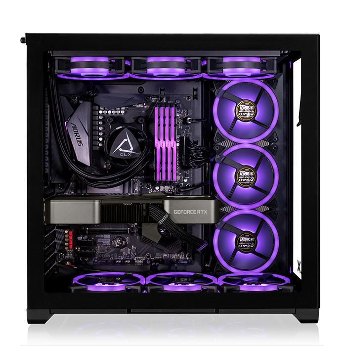 CLX SET Gaming PC -  Intel Core i9 14900KF 3.2GHz 24-Core Processor, 64GB DDR5 5600 RGB Memory, GeForce RTX 5070 12GB GDDR7 Graphics, 2TB NVMe M.2 SSD, 6TB HDD, 360mm AIO, WiFi, Neo Qube Dual Chamber ATX Black, 9 RGB Fans, Windows 11 Home 64-bit