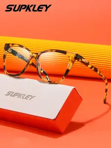 SUPKLEY Fashionable Women'S High-Definition Reading Glasses, Pc Cat Eye Frame, Small Face, Daily Reading, Office, Clear Vision, Comfortable And Stress Free Feeling