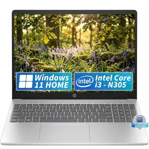 HP 15.6" FHD Laptop, Intel i3-N305, 8GB RAM, 256GB SSD, FR ID, Silver | Laptop for Students and Business, 15.6" FHD IPS Micro-Edge Anti Glare Display, Fingerprint Reader, WIN 11 Home
