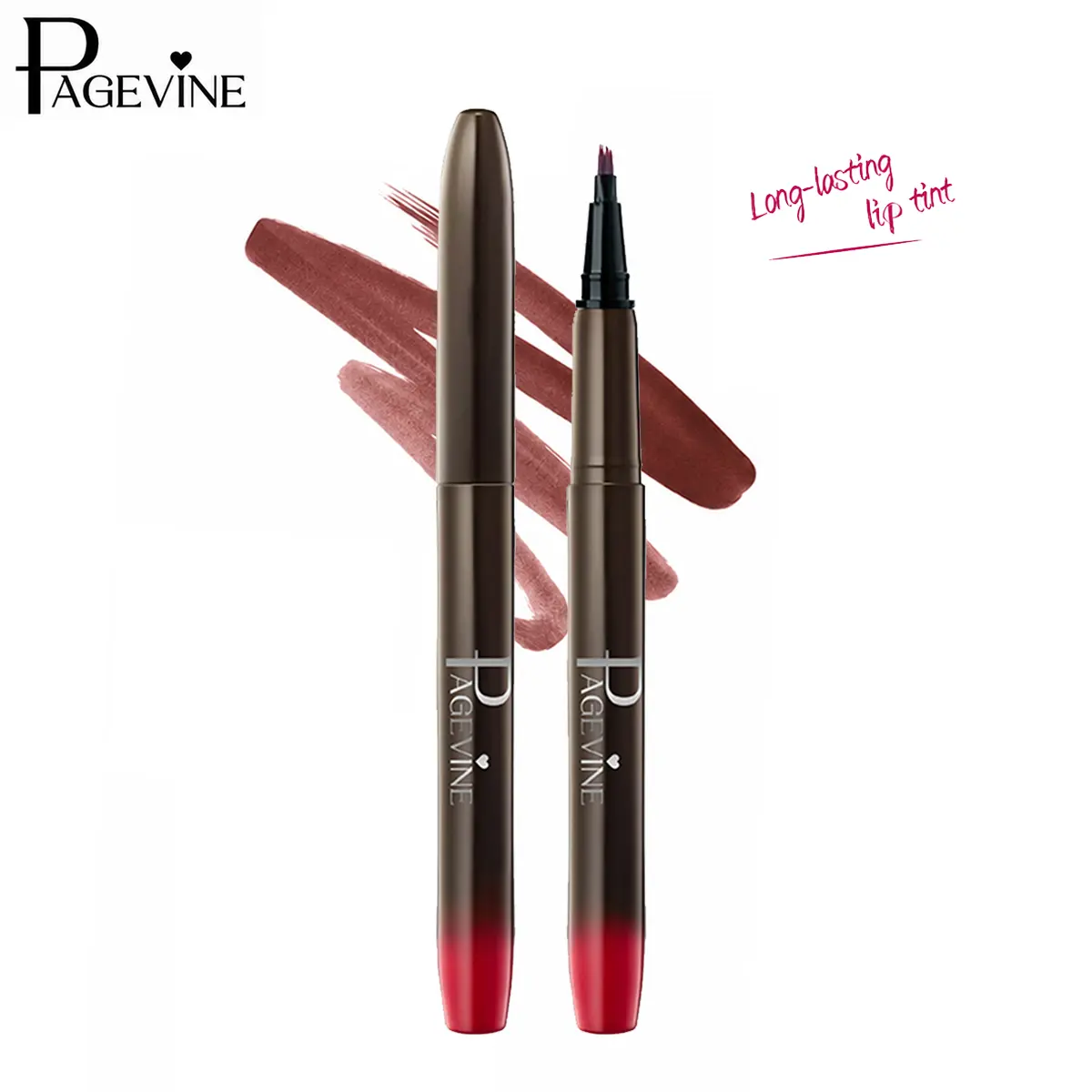 Liquid Lip Liner Pen, Long-Wearing Smudge-Resistant Lip Stain with Unique Spear-Shaped Brush Tip, Precision Lip Contour, Buildable Color for Fuller-Looking Lips.