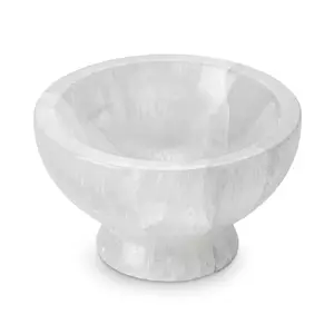 Selenite Stand Bowl Crystal Charging Station Pedestal Display