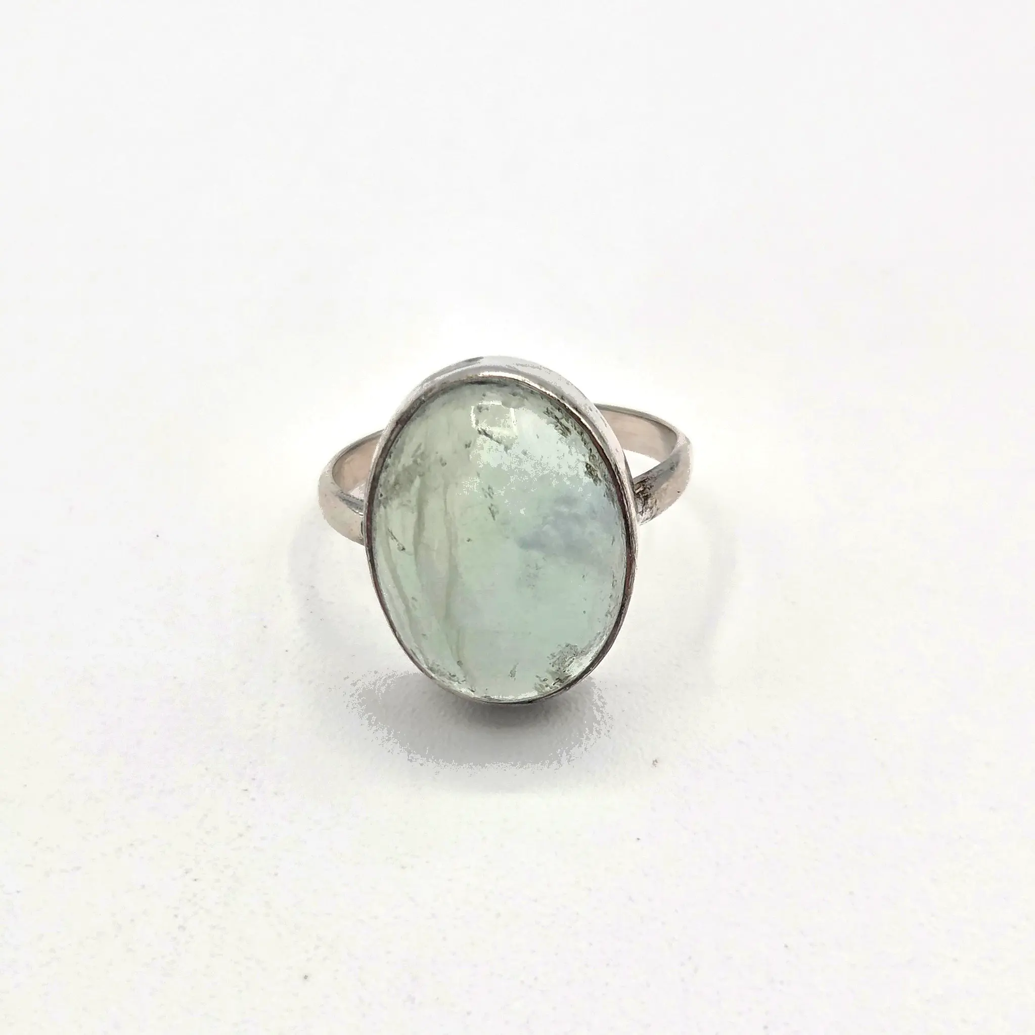 Yaya's One-of-a-Kind Green Fluorite Sterling Silver Ring - Size 9 - ID 158