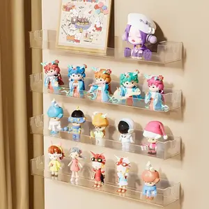 Wall-mounted figurine storage box, blind box display stand, wall-mounted storage rack, wall-mounted stand for dolls, nameplate storage device, storage gadget for wall-mounted items