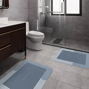 Extra Thick Absorbent Bath Mat Fast Drying Non Slip Shower Rug Washable Floor Mat for Bathroom Kitchen Entryway Bathmat