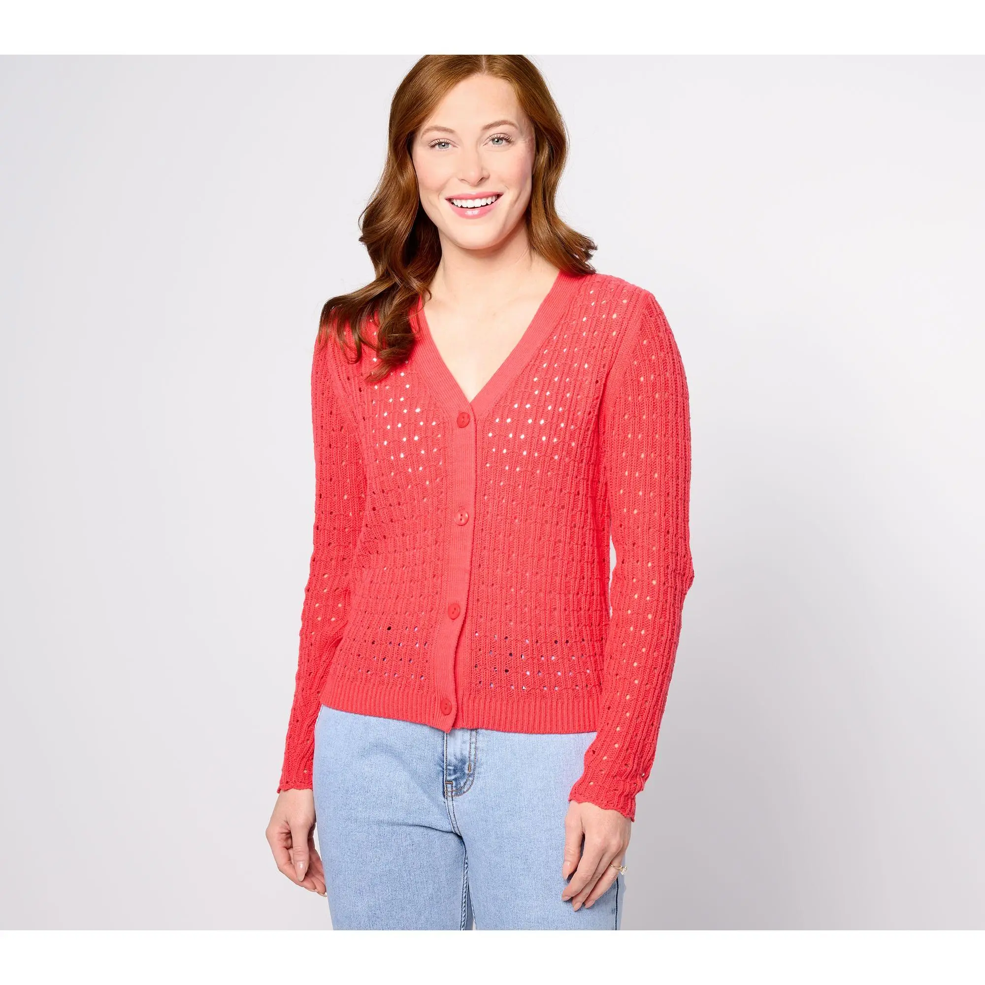 BEAUTIFUL by Lawrence Zarian Novelty Stitch Cardigan