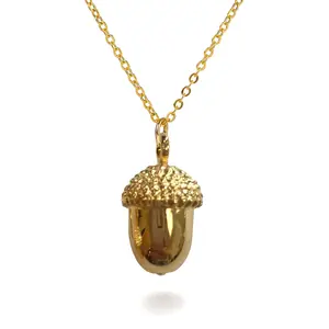 Autumn Acorn Pendant Necklace