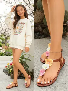 Women's Open Toe Flat Sandals, PU Leather Sexy Style, Breathable Lightweight Design, Summer Daily/leisure Wear, Comfortable & Versatile, Footwear