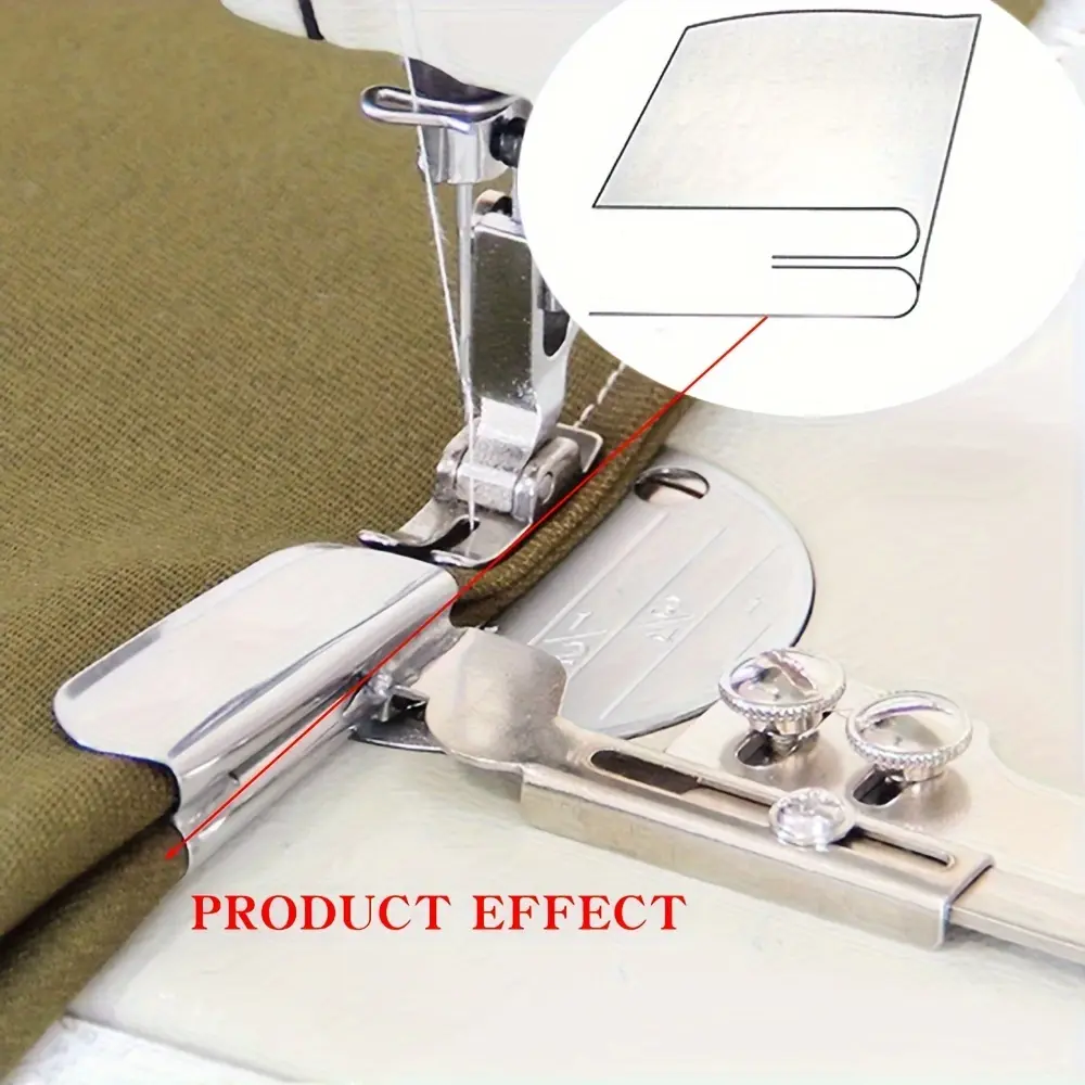 1PC industrial sewing machine single needle presser foot, with rolled edge and folding accessories - sewing machine accessories double-layer fabric curling machine flatbed synchronous sewing machine sewing pull cylinder industrial curtain sewing