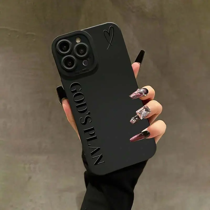 God's Plan Pattern Phone Case, Smartphone Casing, Stylish Protective Cover, Anti-drop Phone Protective Cover, Protector, Phone Accessory Compatible with iPhone 6 7 8 X XR XS 11 12 13 14 15 Pro Max