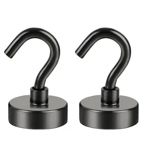 Magnetic Hook 28lb Neodymium, Professional Magnetic Hook Tool for Home Kitchen Workplace Office, Strong Magnets with Holes U Shaped Hook