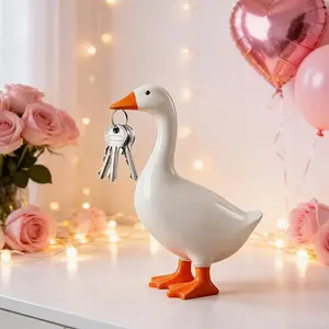 netic Goose Key Holder, Resin Goose Statue for Key Hanger, Kawaii Duck Magnetic Figurines, Funny K