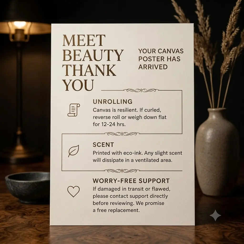 After-Sales Guarantee Certificate for Wall Art Prints & Home Decor Posters