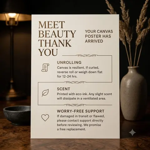 After-Sales Guarantee Certificate for Wall Art Prints & Home Decor Posters