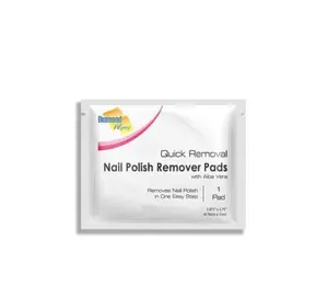 Diamond Wipes Nail Polish Remover Pads with Aloe Vera, 50 Individually Wrapped Acetone Wipes - 50 Count