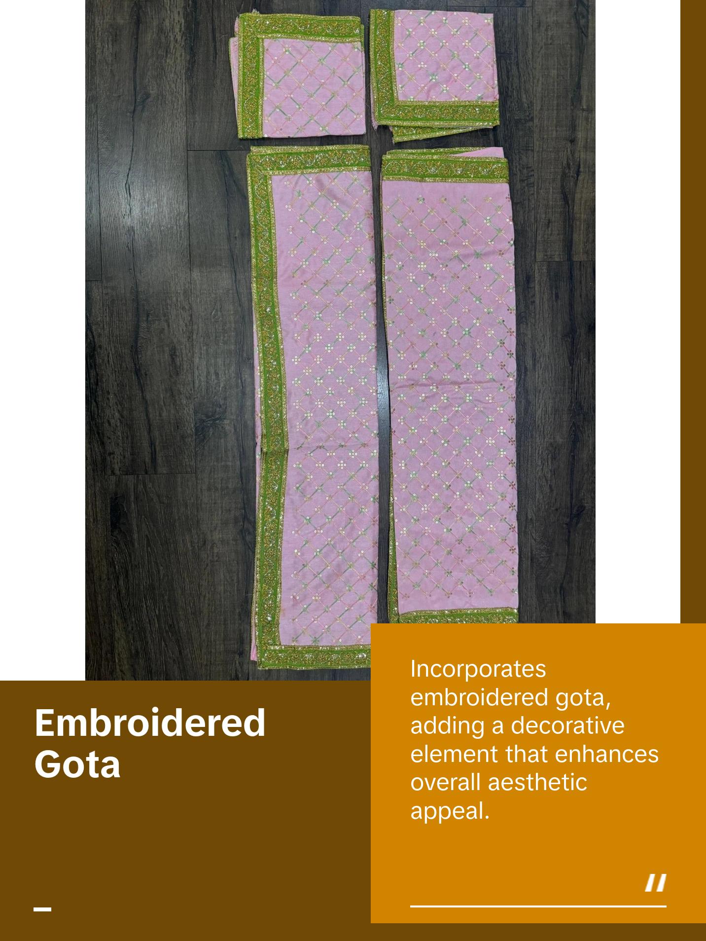 Heavy Embroidery Rumala Sahib Double Set with Cotton Lining and Embroidered Gota ( Colors available White Blue Yellow)