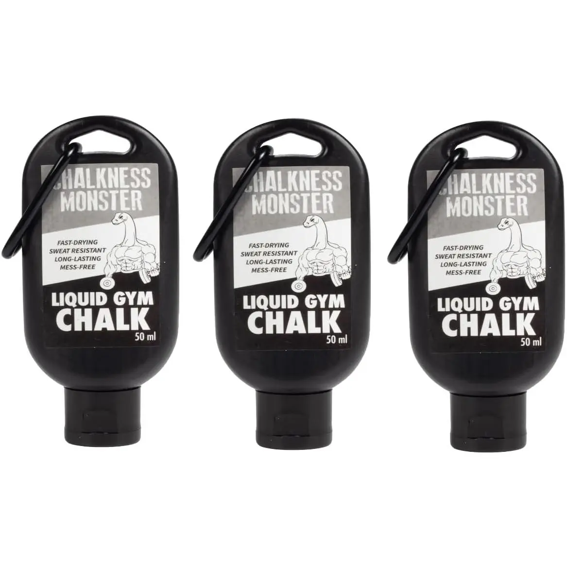 Chalkness Monster Liquid Gym Chalk - Mess-Free - Premium Sweat Resistant Long Lasting Grip -Grip for Gymnastics, Rock Climbing, Power Lifting and More