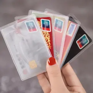 20pcs Transparent Frosted Anti-Magnetic Bank Card Case, ID Card Cover, Bus Card Cover, Member Card Protection Case