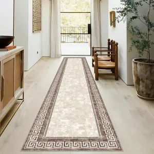 Modern Luxury Wave Pattern Rug, Easy Clean Entryway Hallway Runner, Soft Comfort Bedside Decorative Carpet
