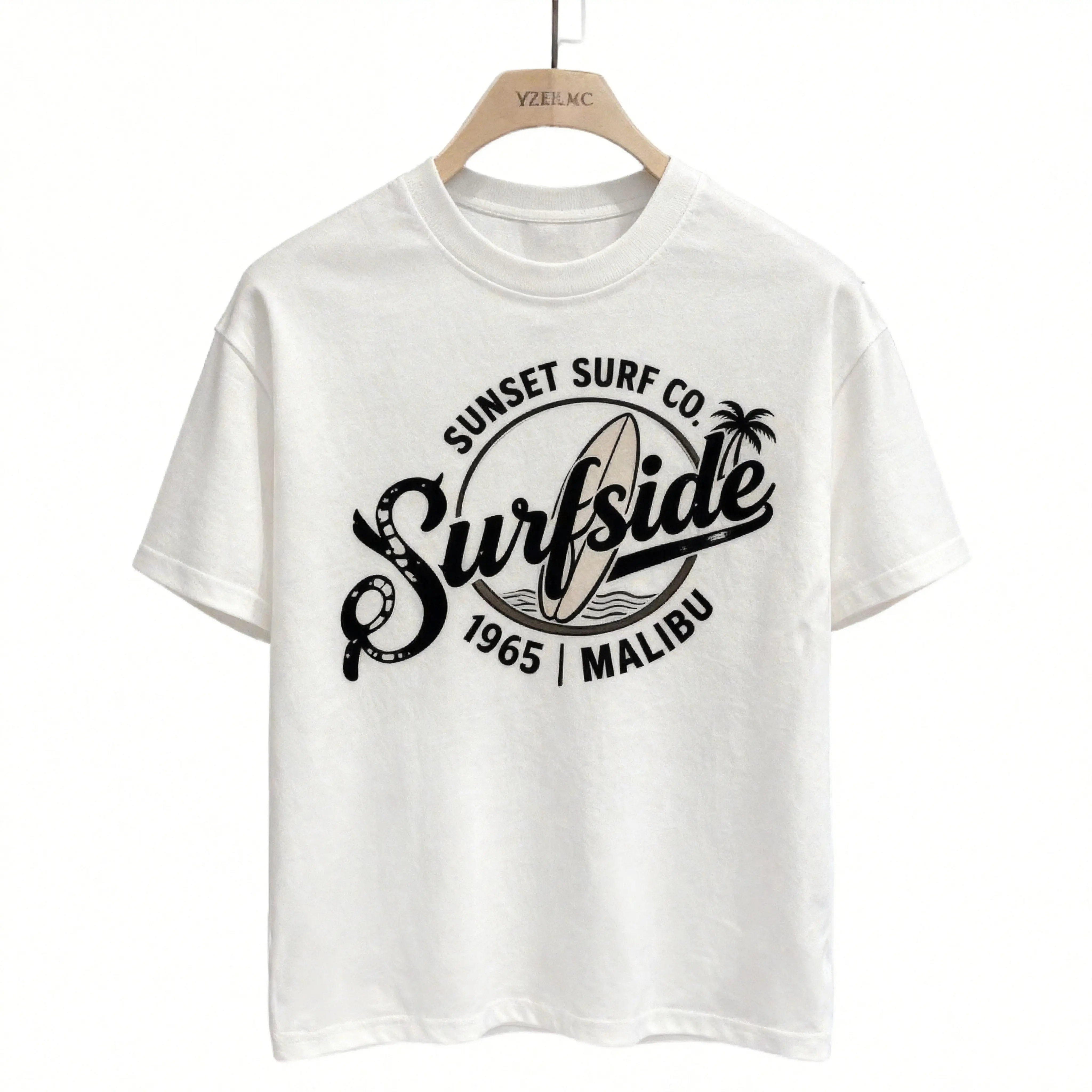 Spring Summer Couple American Retro Country Landscape Print Loose Crew Neck Short Sleeve T-Shirt Menswear Streetwear Tshirt Crewneck Casual Tropical Bestie