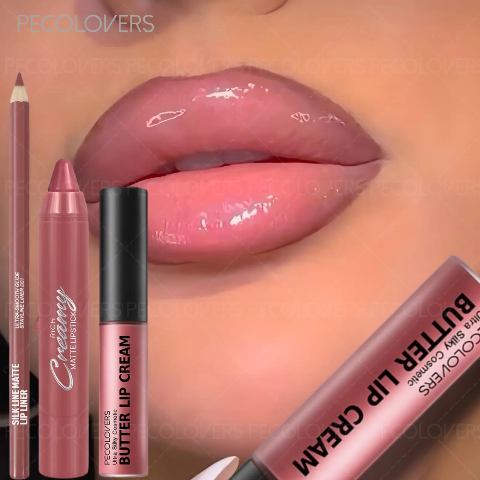 3pcs/Set Hydrate Waterproof Matte Lip Liner + Long-Lasting Moisturizing Hydrating Lip Glaze + Matte Natural Lipstick Pen, Sweat-Proof Lip Liner And Lip Glaze: Lip Products Makeup, Lip Stain Lip Kit Set, Makeup Sets