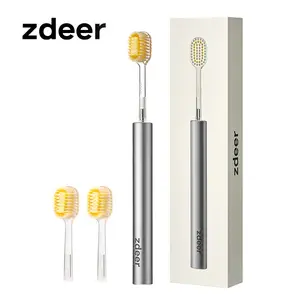zdeer Toothbrush D4 Metal handle with replaceable brush head —  Eco-friendly and reusable Oral  sustainable