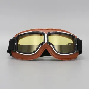 Motorcycle Riding Glasses Harley Windproof Retro Helmet Goggles Anti-Wind Sand Protection Electric Bike Half Helmet Breathable Safety
