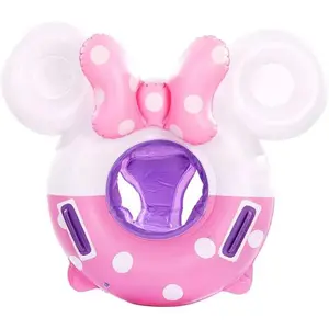 Baby Swimming Float, Inflatable Swim Ring Cute Floaties with Seat and Handle Pool Floats Toys Fun Water Raft Lounge Party Supplies for Infant Toddler Kids Children Age 0-8 Years Under 44lb