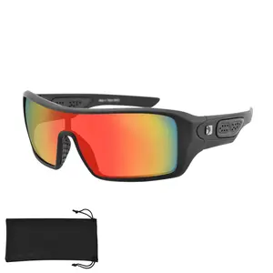Paragon- Blends rugged style with high-performance features. Single lens design for maximum visibility, with a sleek matte black frame and bold red mirror lenses. Anti-fog smoked lenses provide crystal-clear vision in all conditions.
