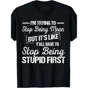 Aim to Promote Kindness in Universal Humor TShirt with Round Neck Short Sleeves Soft Breathable Fabric
