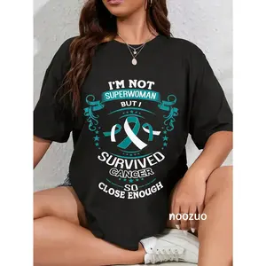 100% Cotton I Survived Cancer - Cervical Cancer Awareness Shirt