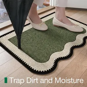 Imitation Hemp Bathroom Mat, Quick-Dry Waterproof Surface with Anti-Slip Bottom, Durable and Easy-to-Clean, Suitable for Bathrooms, Doormats and Bathroom Rugs, Bathroom Drying Doormat, Bathroom Floor Mat #GLOBAL PICKS