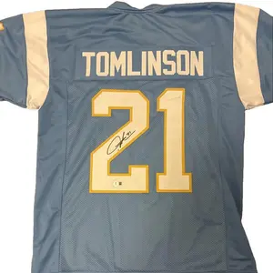LaDainian Tomlinson Signed Chargers Custom Football Jersey Beckett COA