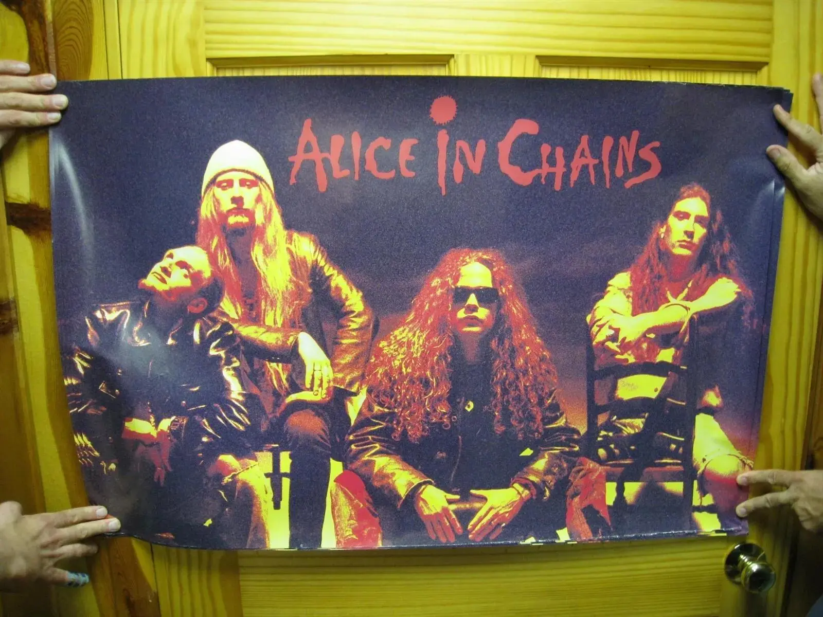 Alice in Chains Poster Band Shot Sitting on Chairs Poster Print Unframed