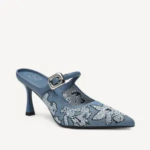 COSY ISLAND GraceLithe Pointed Toe Heeled Mules