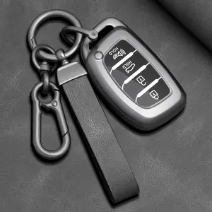 Tpu Car Key Case Cover for 4 Button, Compatible with Hyundai Tucson Santa Fe Rena Sonata Elantra Creta Ix35 Ix45 I10 I30 I40, Accessories