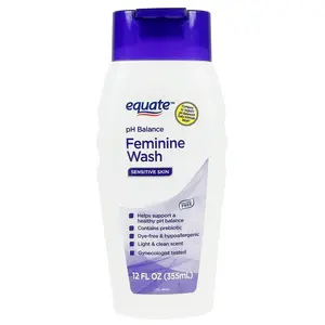 Equate pH Balance Feminine Wash for Sensitive Skin 12 fl oz – Gentle, pH-Balanced Daily Cleanser for Feminine Intimate Hygiene