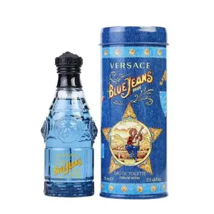 VERSACE Blue Jeans for Men 2.5 oz / 75 ml EDT Spray Cologne Luxurious Perfume Bold Confident Scent