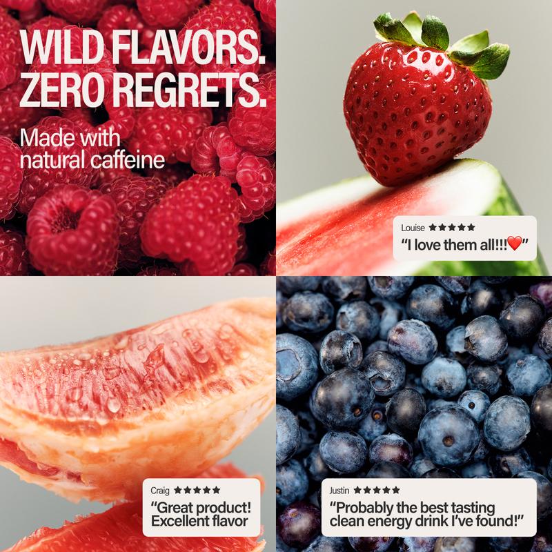 GURU ZERO SUGAR Organic Energy Drinks Variety Pack, Clean Energy Beverage with Plant Based Natural Caffeine from Green Tea, Coconut Water, Prebiotic, Zero Added sugars, Gluten Free and Vegan, Pre Workout, Healthy Drinks, 12oz (Pack of 12)