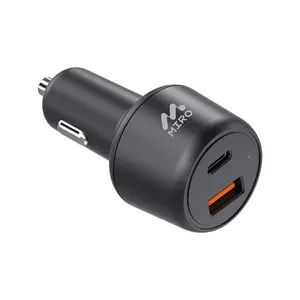 Miro D3 Car Charger 83W Dual-Port Fast Charging 65W PD 18W QC3.0 Safe Compact USB-C & USB-A Ports