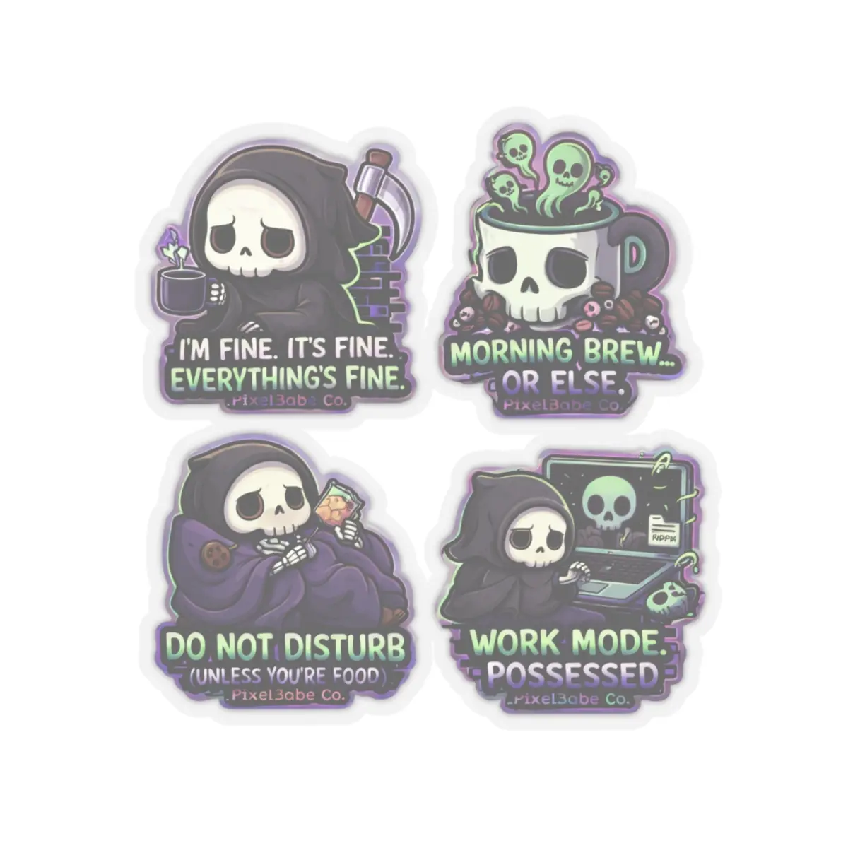 3" × 3" / Transparent