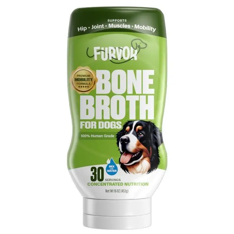Beef Mobility Support Bone Broth for Dogs - Hip & Joint Support, Glucosamine, Amino Acids, Human Grade Ingredients, Mix with Water, Made in USA Pet Pr
