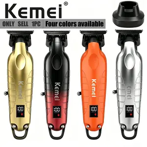Kemei Km-2499 Electric Hair Clipper, Metal Body, Digital Display, Professional Barber Tool, Rechargeable Hair Trimmer